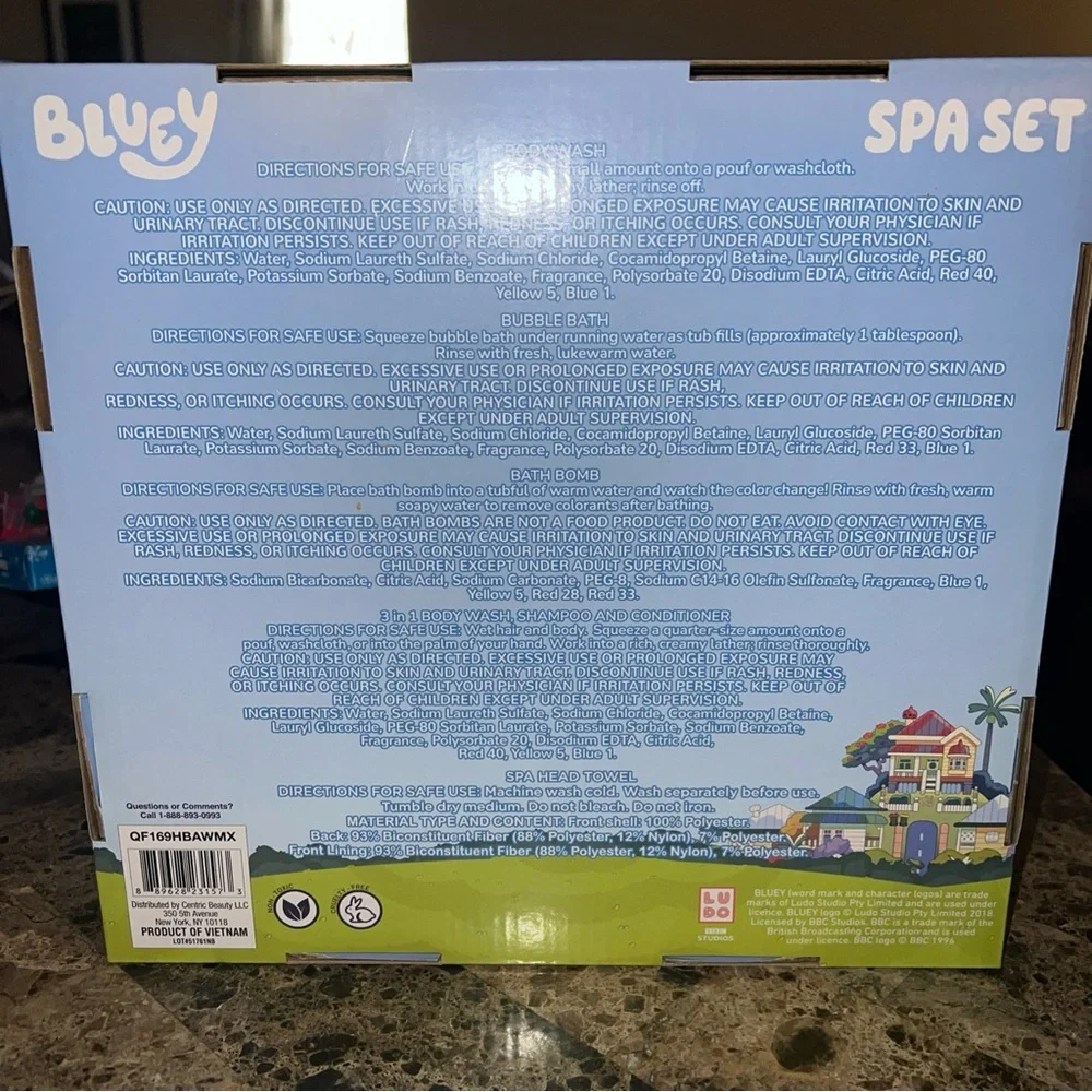 Bluey Cozy Time Bath Set - Picture 2 of 2